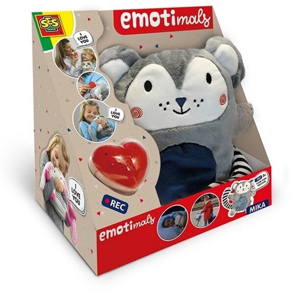 Plush toy with voice recorder SES Emotimals Mika 23cm