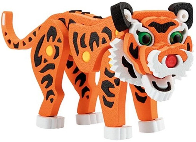 3D Foam Blocks Puzzle Constructor Tiger