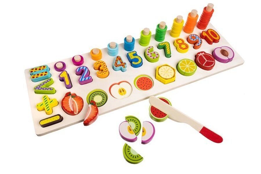 Wooden puzzle Numbers & Fruits