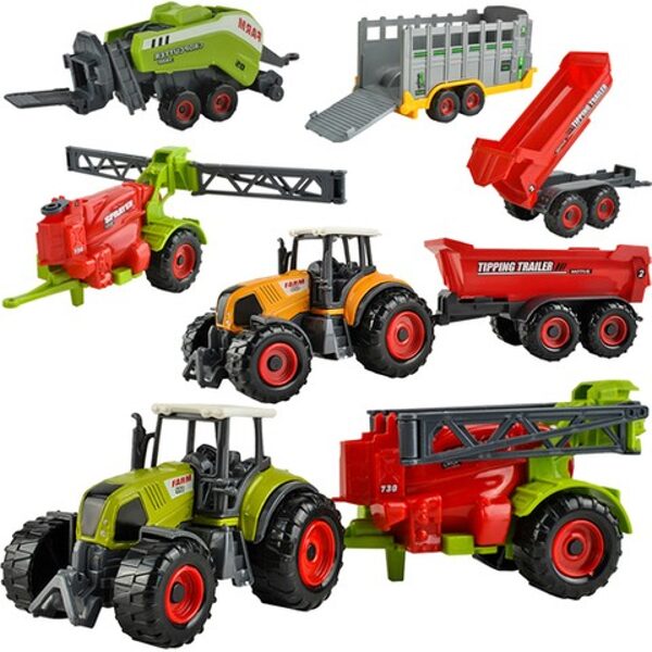 Farm tractors and vehicles set 