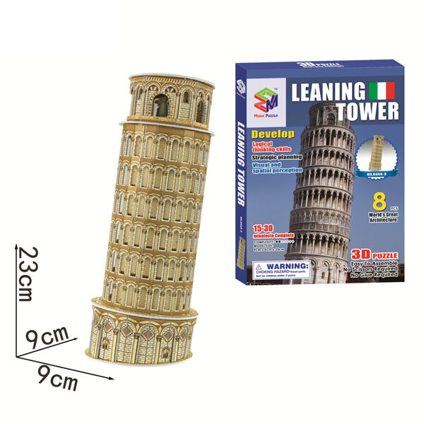 Jigsaw 3D Puzzle Leaning Pisa Tower 8pcs