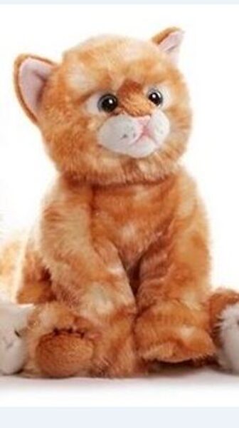 Realistic Plush Ginger Cat 30cm