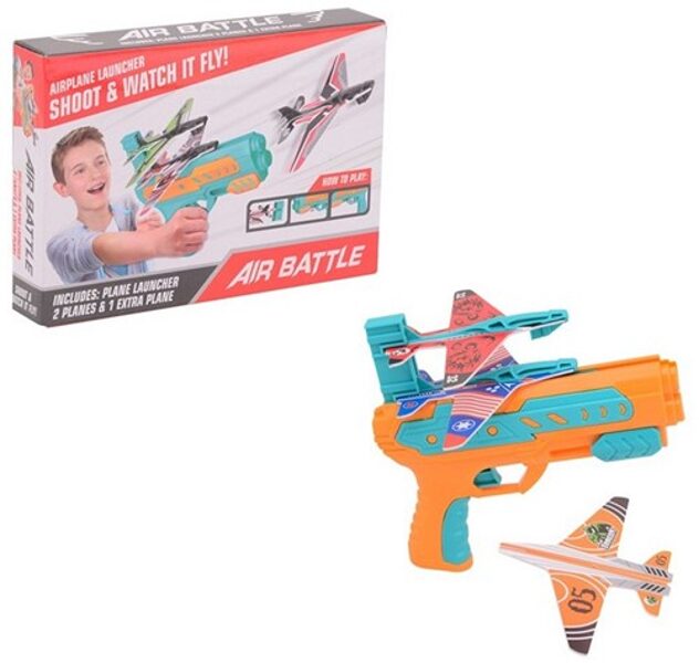 Airplane launch blaster with three aircrafts 